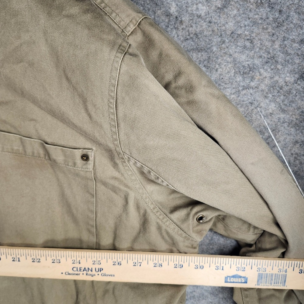 Great Northwest Men 4XL Khaki‎ Cotton Flannel Lined Chore Coat Plaid Workwear - Picture 10 of 16